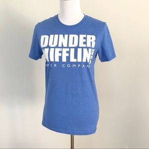Tops - Dunder Mifflin Graphic Tee- Blue Tops - Dunder Mifflin Graphic Tee- Blue
